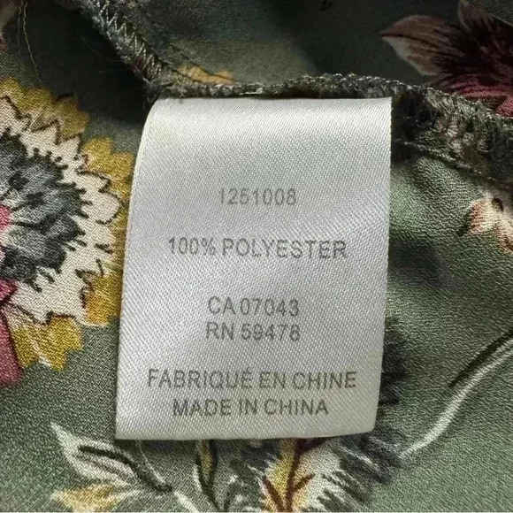 Joie Women’s L Floral Long Sleeve Mock Neck Blouse Modest Business Casual Tunic - Picture 10 of 12